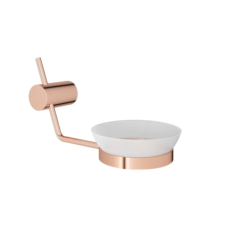 7 Pieces Square Round Bathroom Design Wall Mounted Rose Gold Bathroom Accessories Set