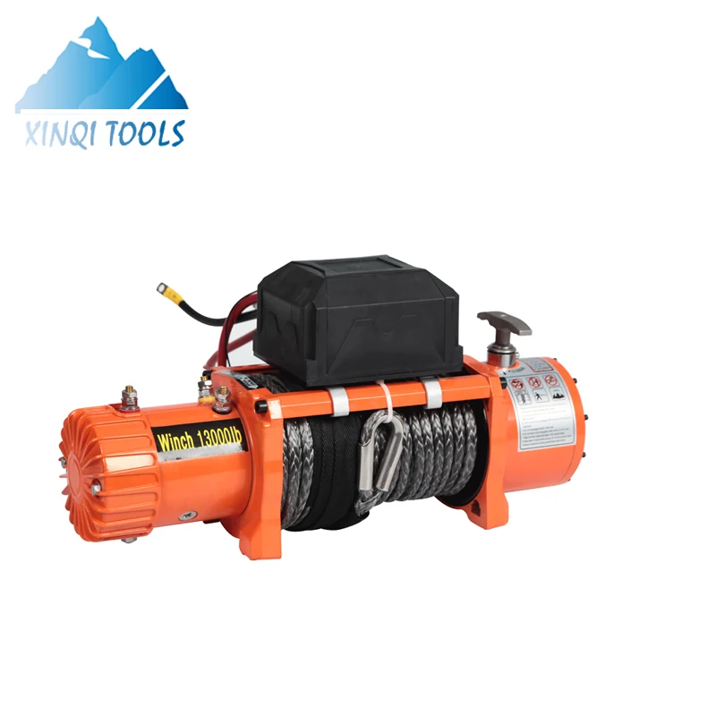 XINQI 13000lbs Pull Capacity 4x4 Application12v Electric Winch 5 Ton Remote Control Car Winch With Synthetic Rope