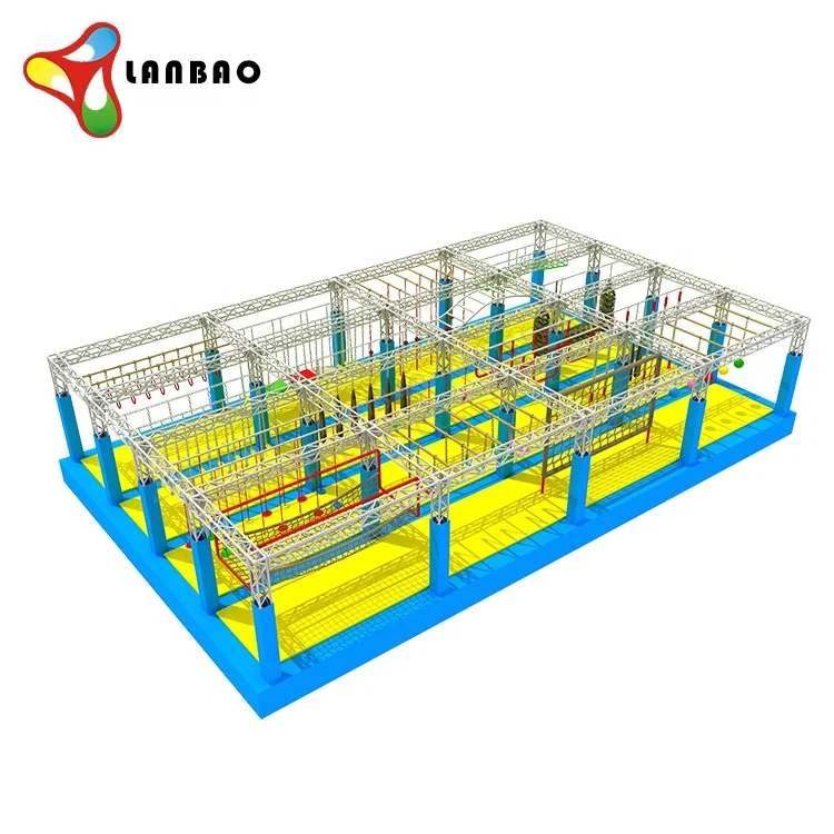 Most Popular High Quality Customized Large Professional indoor trampoline kids park Ninja Warrior playground equipment for sale