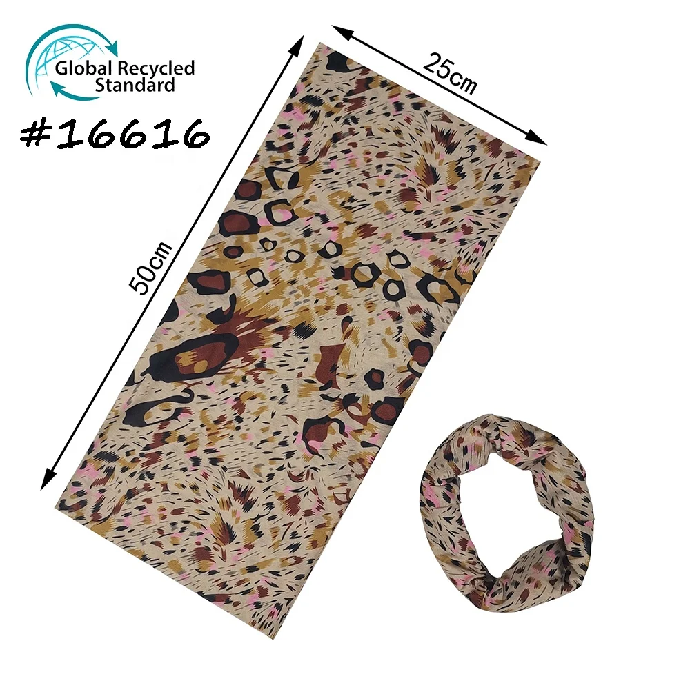 UV RPET bandana Scarf Headwear Neck Gait Novelty Cowboy Outdoor activities Yoga Halloween Cosplay Camouflage Seamless Bandana