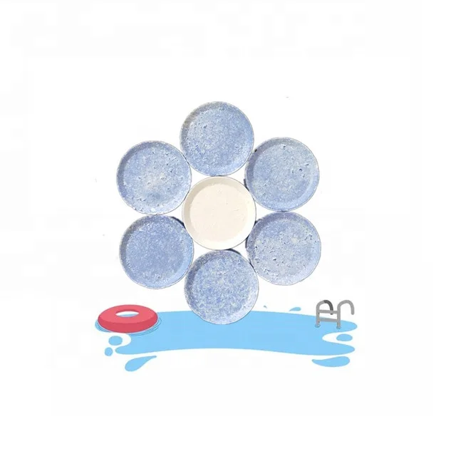 
B02A high quality trichloroisocyanuric acid tcca 90% chlorine tablet 200g 20g for swimming pool 