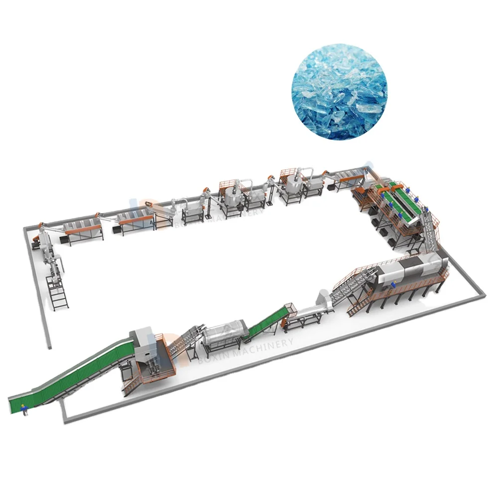 1000kg/h Waste Pp Pe Land Film woven bags agricultural film Plastic Recycling Washing Machine Line Prices