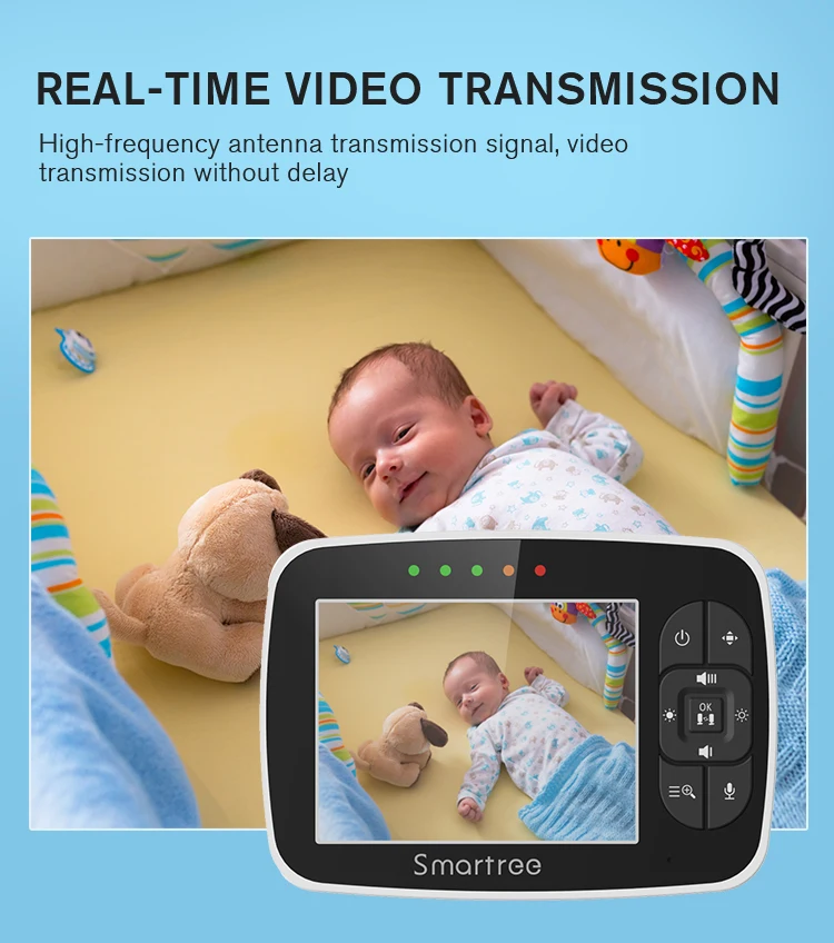Panoramic digital children crying detection sound monitoring baby monitor sound detection
