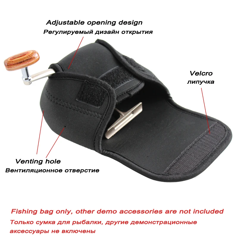 OEM ODM Neoprene Fishing Bag Wheel Protective Cover Bolsos De Pesca Storage Pouch Sac Peche Soft Reel