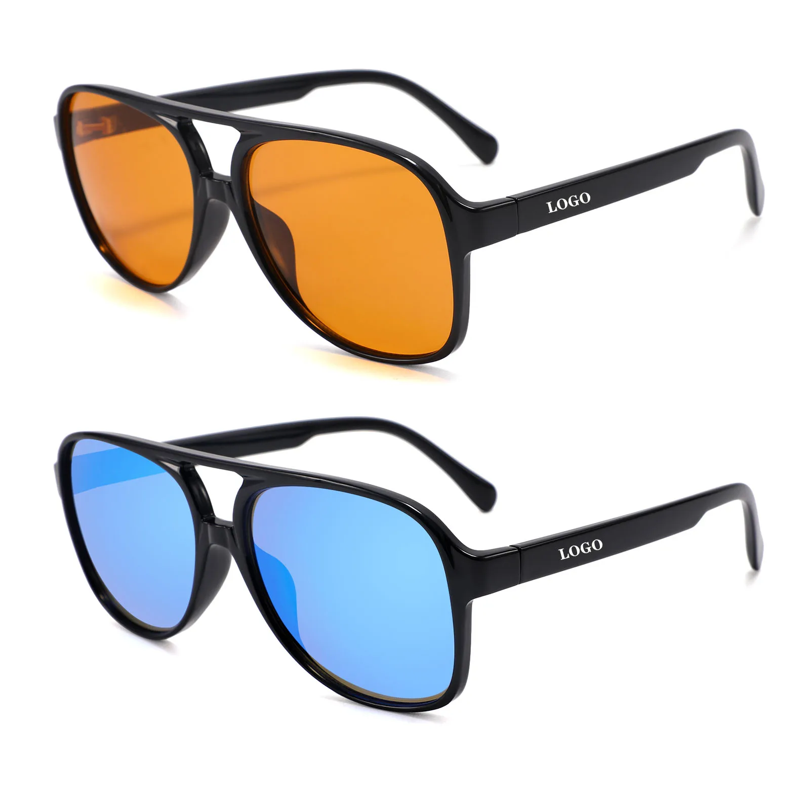 2023 High Quality Fashion Double Bridge Designer Sunglasses Unisex PC Square Men Sun Glasses for Ladies