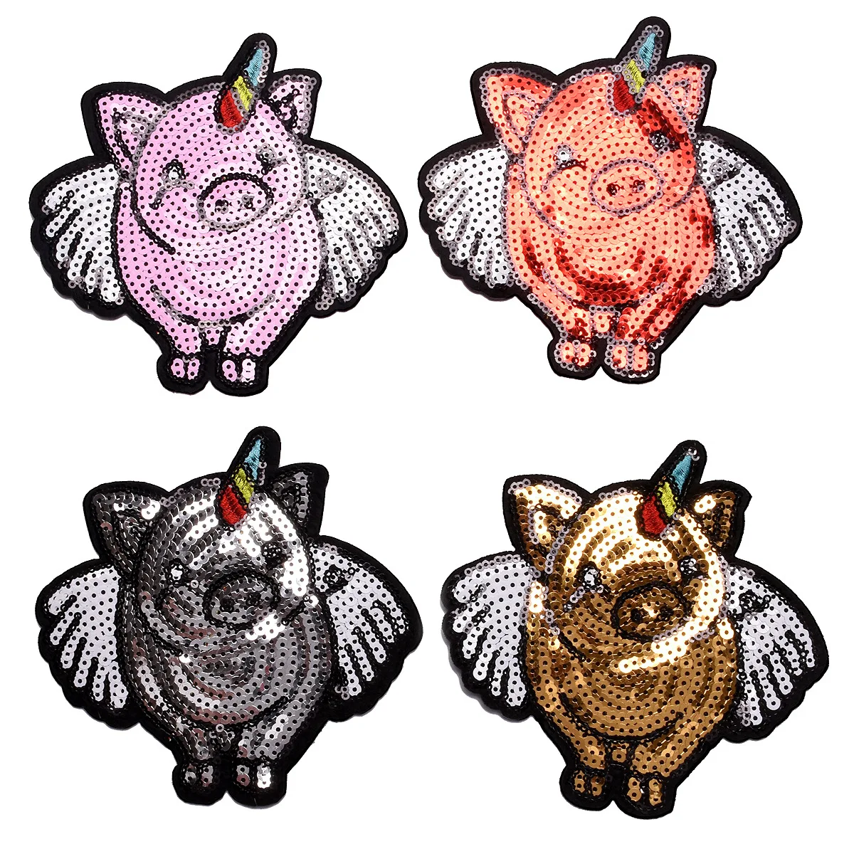 
alphabet animal applique butterfly patch iron Custom sequin embroidery patch 