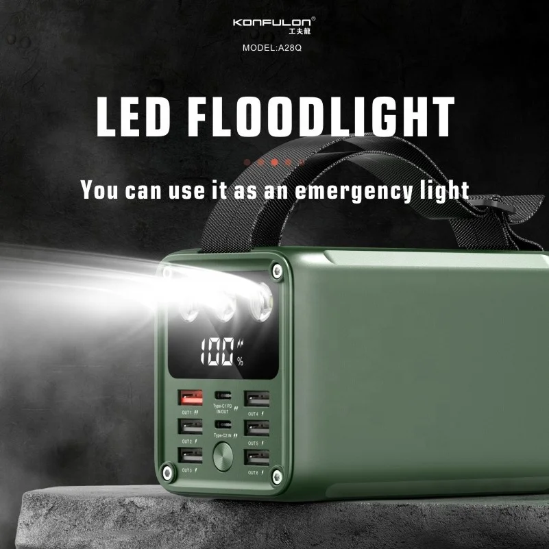 Konfulon Trending New Release Power Bank 60000mah QC3.0 PD22.5W Fast Charge Power Station External Battery Pack Laptop Powerbank