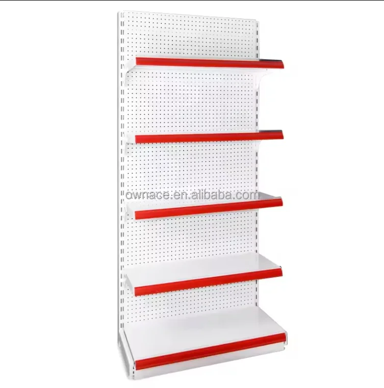 Detachable Retail Display Racks Flat Backboard Shelf Supermarket Gondola Shelving For Display Metal Steel Store Gondolas Racks