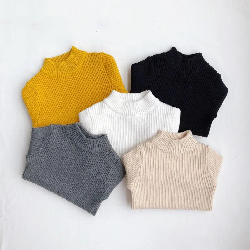 2021 2022 ODM OEM модная водолазка вязаный пуловер для девочек свитер детские свитера Детский
