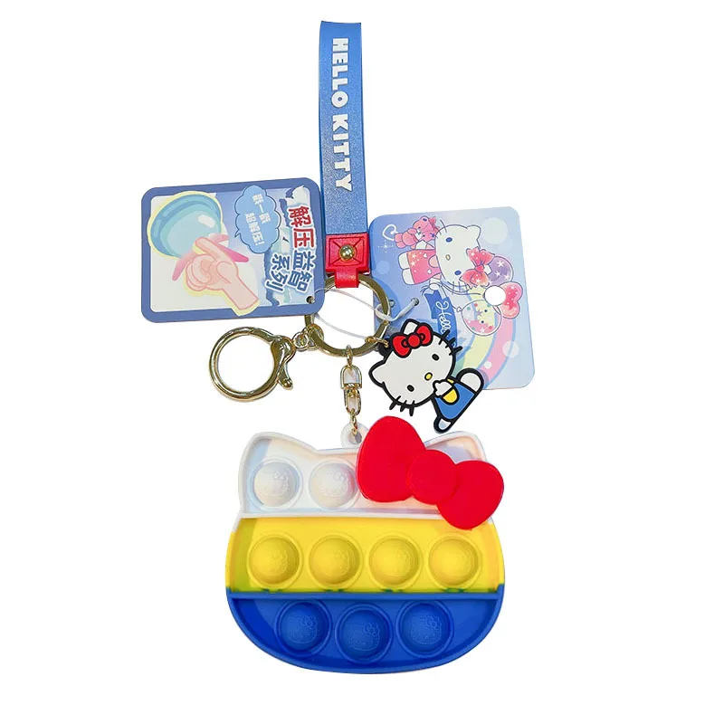 Лидер продаж Sanlio натуральная Sanrio декомпрессионная головоломка ручной веревки Пряжка силиконовый брелок сумка кукла игрушка
