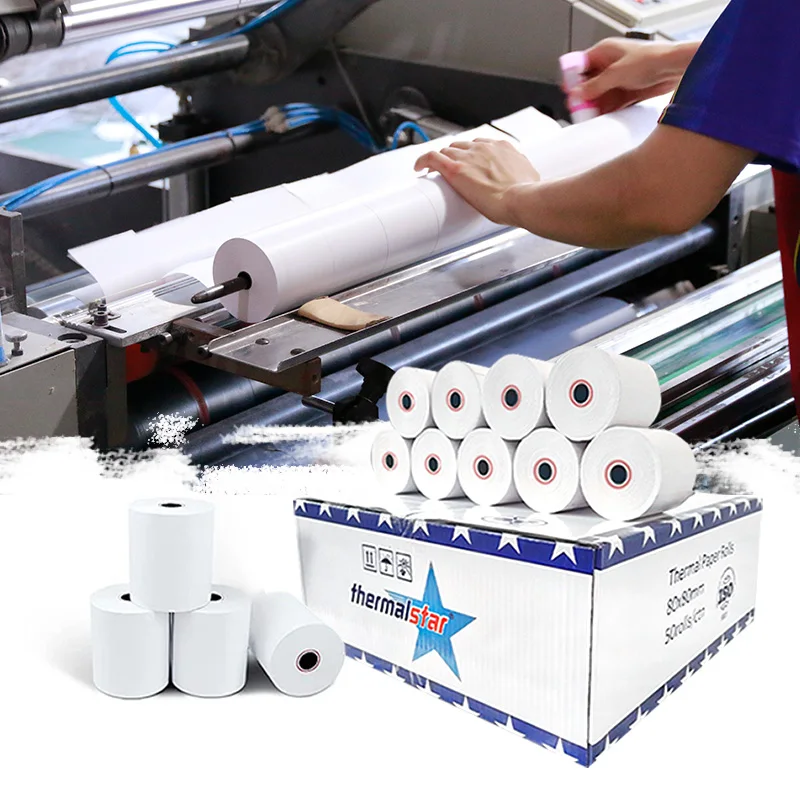 New Process High Quality 100% Wood Pulp BPA Free POS ATM Cash Register Thermal Paper Rolls