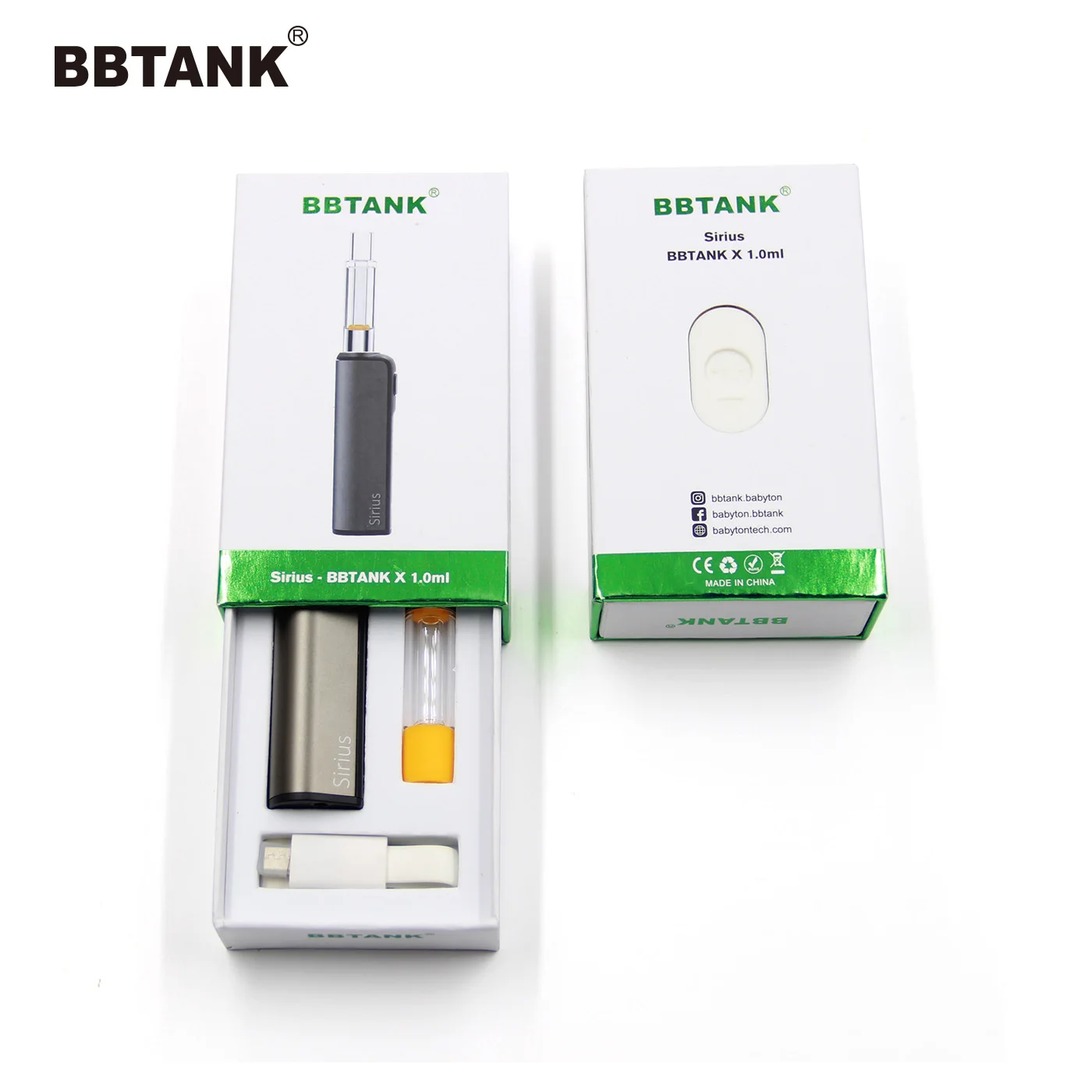 BBTANK 1 мл полностью стеклянный картридж для вейпа без свинца 510 CBD керамический масла