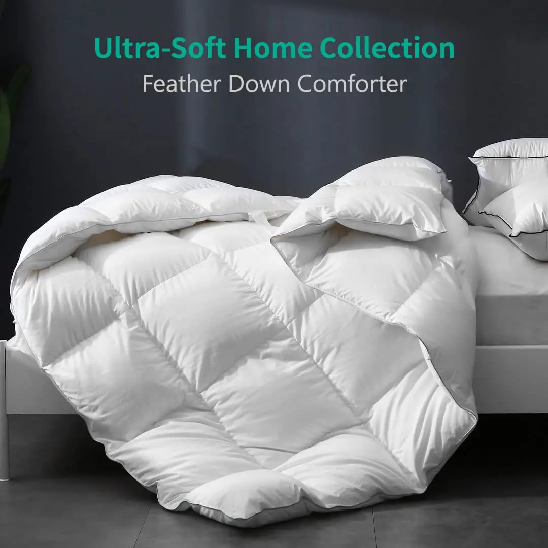 Custom King Size White Goose Duck Feather Down Filled Bedding Comforter Duvets for Home Hotel