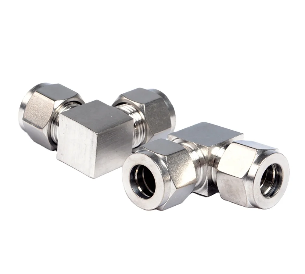 Wholesale Price swagelok fittings OD elbow ISO8434 two ferrule fitting compression connectors union elbow for fractional tube