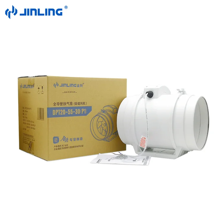 JINLING Low Noise Air Extractor Axial Flow Fan Inline Duct Fan Exhaust Fan