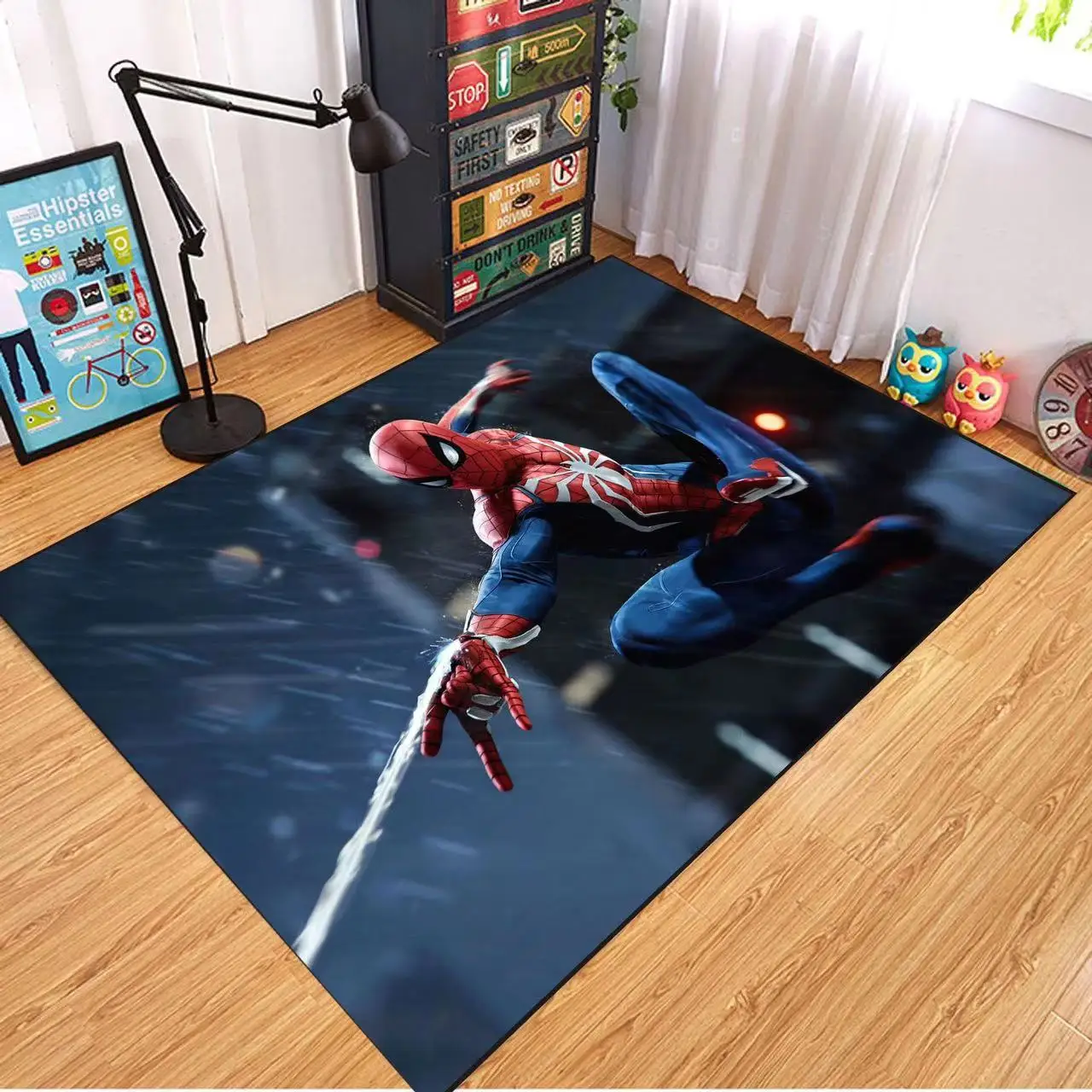 Avengers Marvel hero Spider-Man floor mat bedroom computer swivel chair hanging basket carpet can be customized
