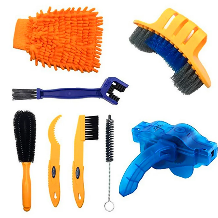 Bicycle Cleaner Bike Scrubber Wash Clean Tool Mountain Road Bike Chain Crank Tire Sprocket Cycling Cleaning Kit
