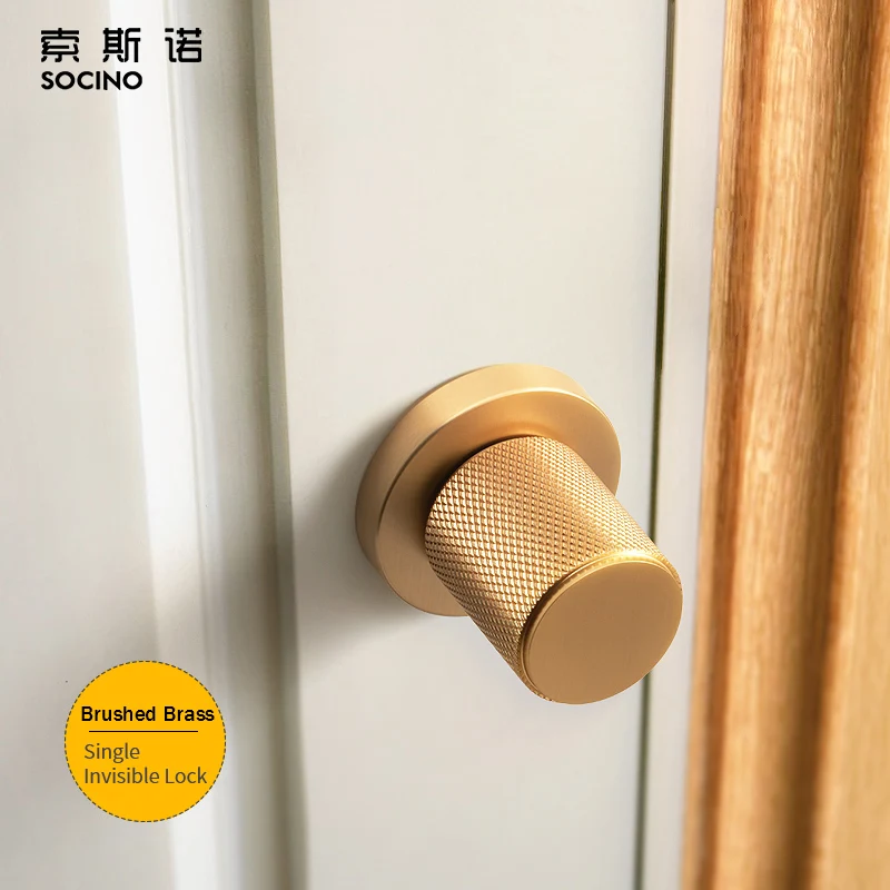 High Quality Simple Round Invisible Door Handle Single-Side Hidden Lock for Background Wall Sleek and Unobtrusive