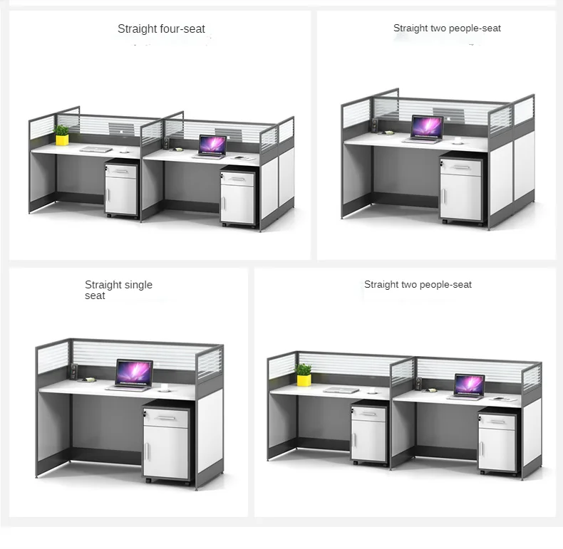 Industrial Modern 4 Seater Modular Steel Workstation Desk Cubicle Office Furniture Office Table Workstation Desk