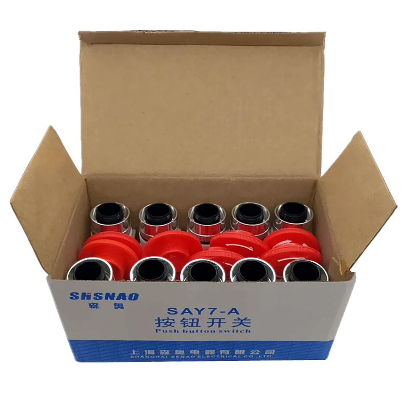 Mushroom button emergency stop self-locking PBC button switch rotation reset