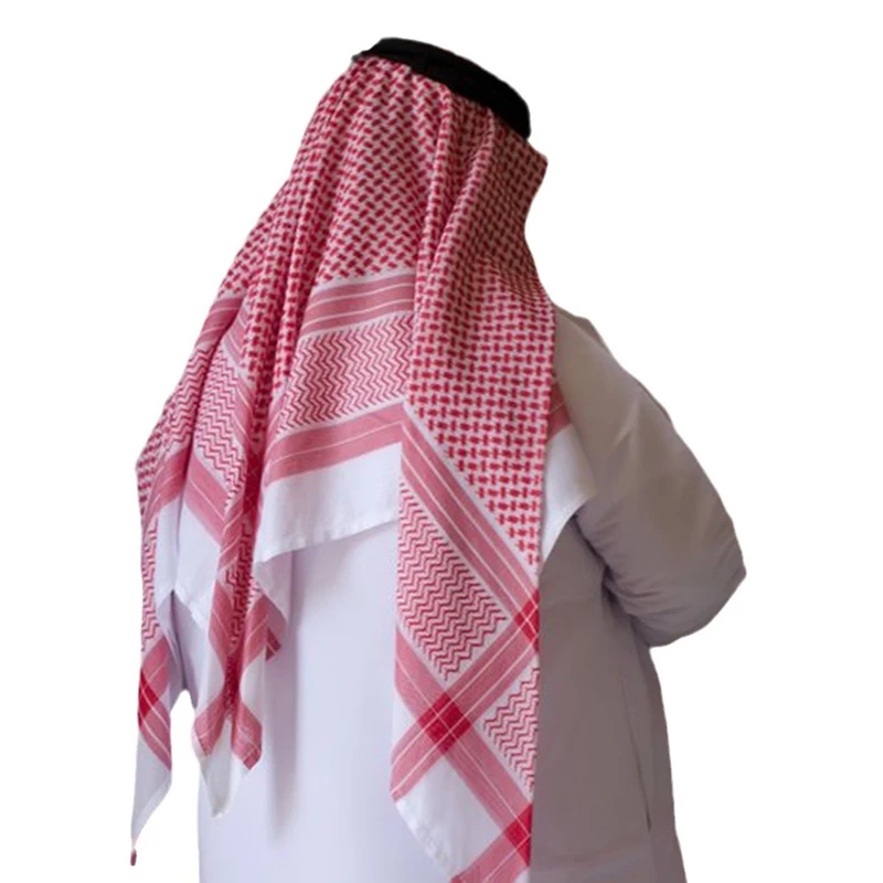 China factory wholesale big square head cover Saudi Arabia men hijab 100% polyester cotton Arafat head scarf