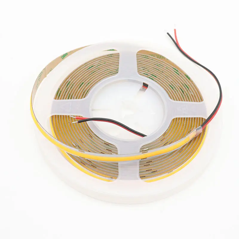 Narrow Width 3mm 5mm 8mm COB led strip light 12V 24V 5V tunable cob led strip cabinet lighting