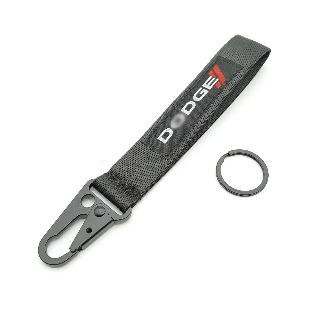 Keychains JDM Racing Car Sport Fabric Key Strap Modified Car Accessories Carabiner Lanyard Keychain Llavero De Coche Modificado