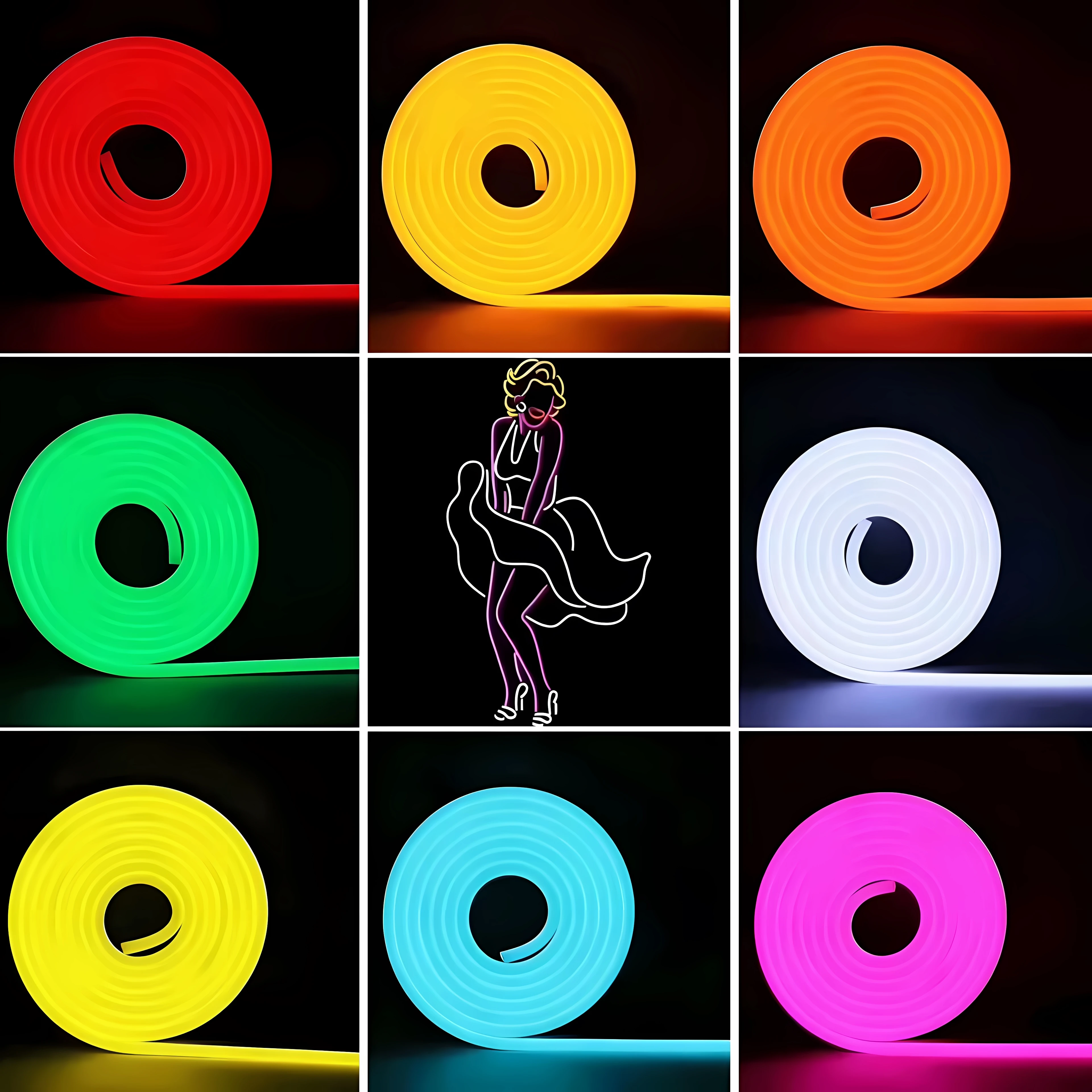 6*12Mm 12V 24V Neon Lights Led Strip Light 1Cm 2.5Cm Silicon Flexible Waterproof Custom Led For Neon Signs Neon Lights