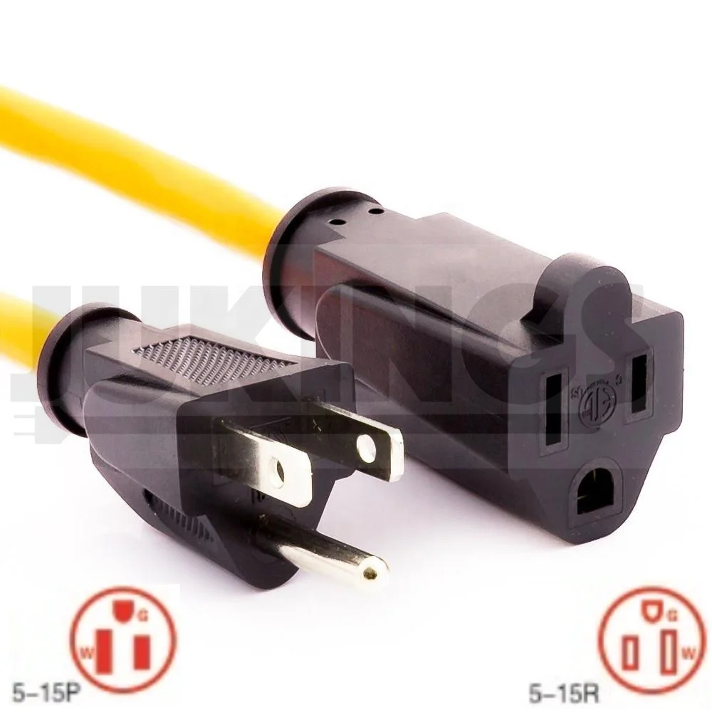 Multi Socket Extension Cord Power Retractable Electrical Outdoor 220v Heavy Duty Waterproof 14/3 100ft Home Appliance NEMA5-15P