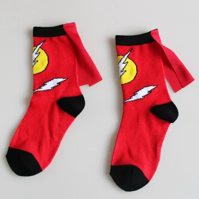 2022 wholesale new novelty children boys girls kids comics cartoon cotton no show superhero crew socks