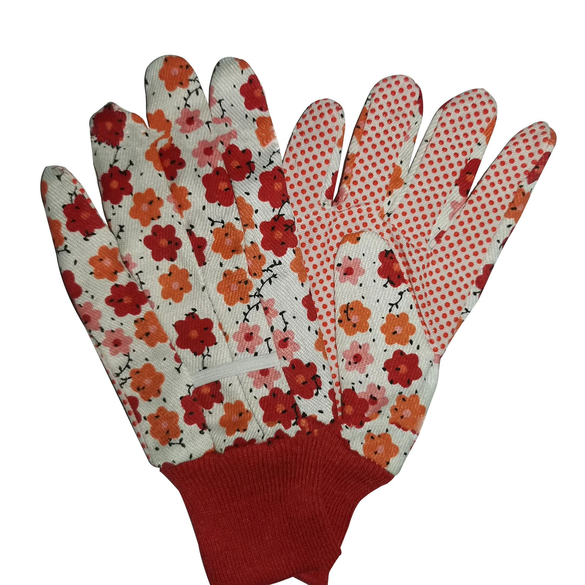 Wholesale PVC dot bead twill printing garden agricultural handling work protection garden gloves