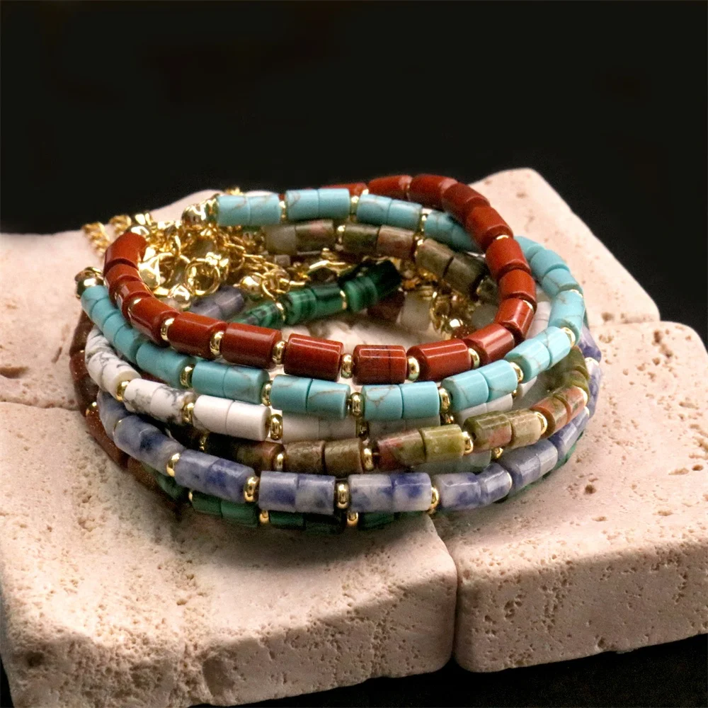 New Fashion Natural Stone Onyx In Multiple Colorful Bracelet