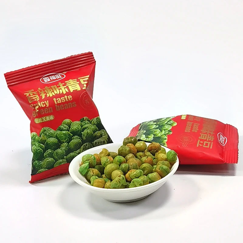 Roasted beans hot chilli wasabi green pea snack