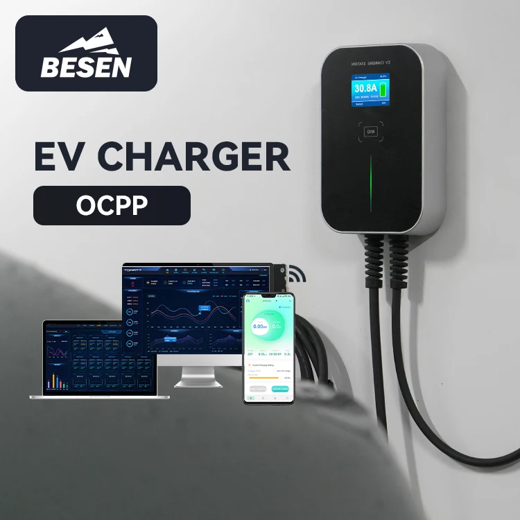 BESEN manufacturer AC EV CHARGER ocpp 1.6j 7kW CE Certified car charging pile