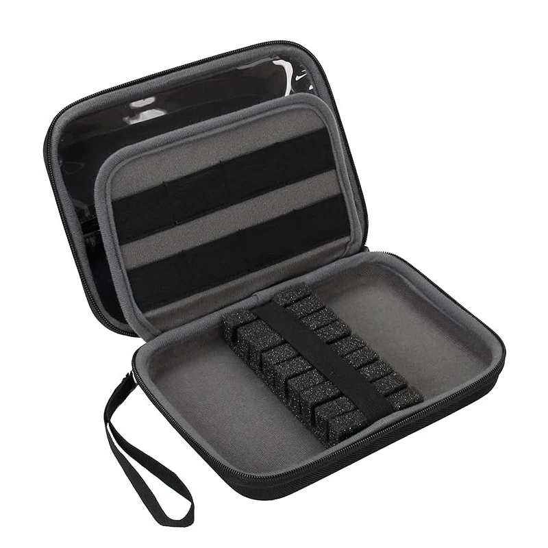 Custom Large Travel Zipper Carrying Case PU Leather Dart Case Hard Waterproof Shockproof EVA Dart Case