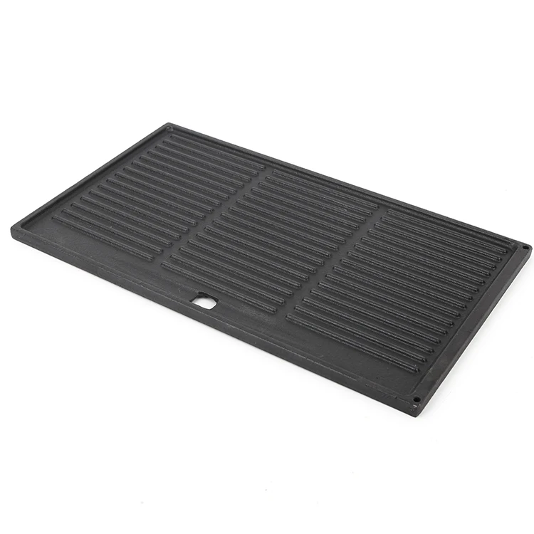 Cast Iron Reversible Griddle Plate Grill Plate for Gas Hobs and Barbecues with Flat and Ridged Surfaces
