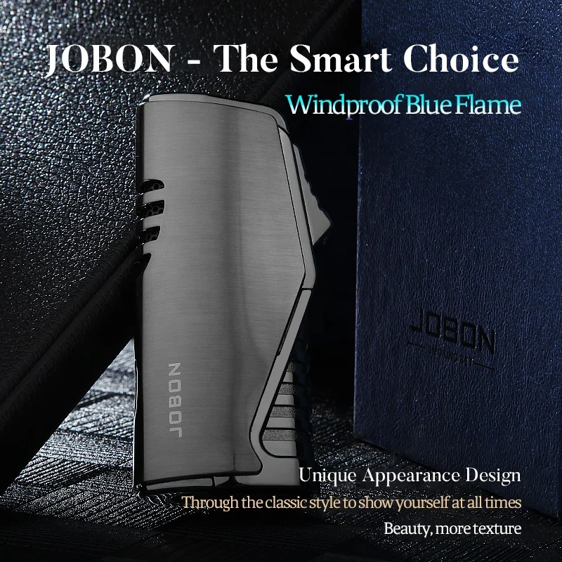  Оптовая продажа трехструйная газовая Бутановая Зажигалка JOBON с голубым пламенем заправляемая на заказ аксессуары для курения