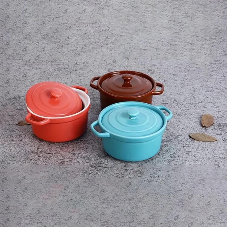 chaozhou porcelain factory 11cm cooking soup ceramic pot with lid