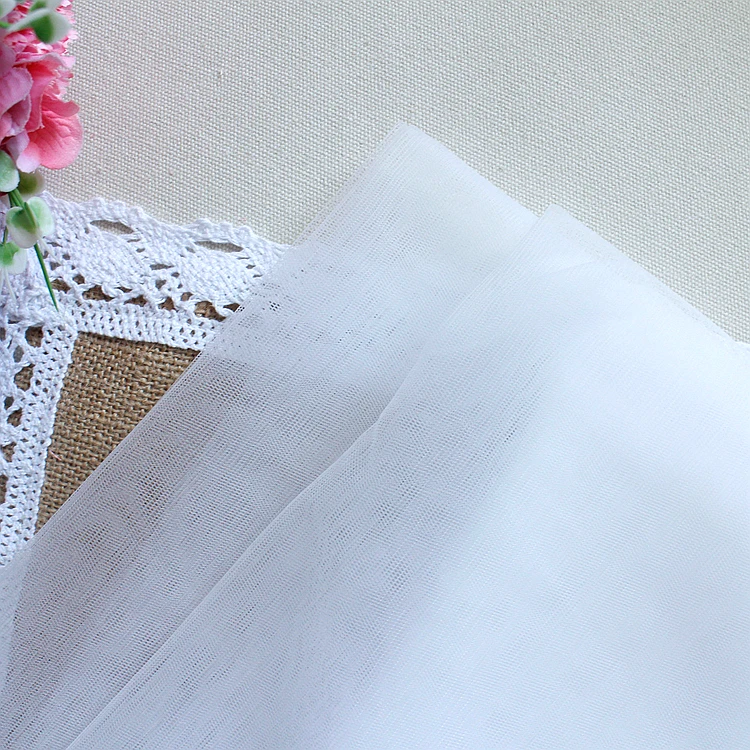 300cm Wide Encryption Transparent Soft Mesh Gauze for Wedding Dress Fabric and Bride Veil
