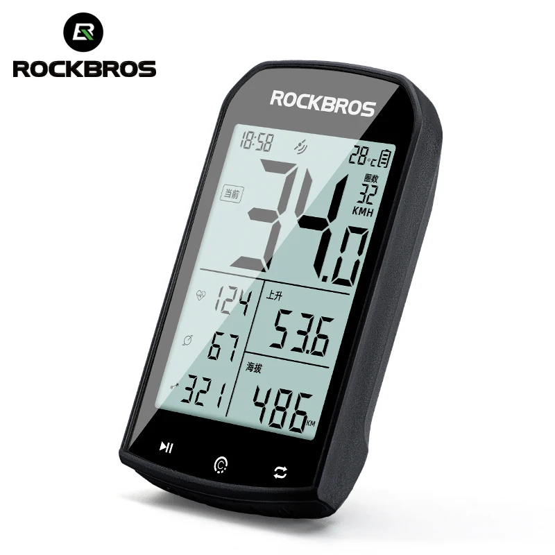 ROCKBROS High Quality Wireless Waterproof Heart Rate Monitor GPS Cycling Speedometer Bicycle Computer