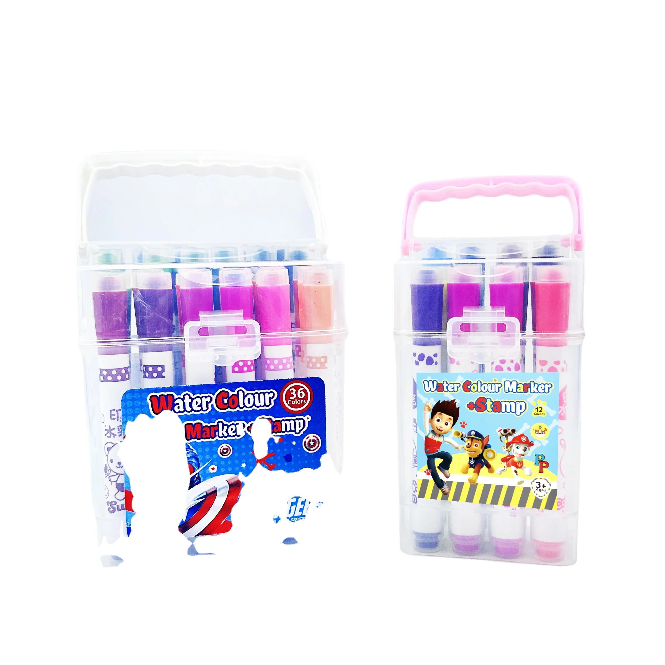 Altigen Damga Suluboya Kalemleri cocuk Boyama Seti Yikanabilir Suda cozunur Boya Fircasi