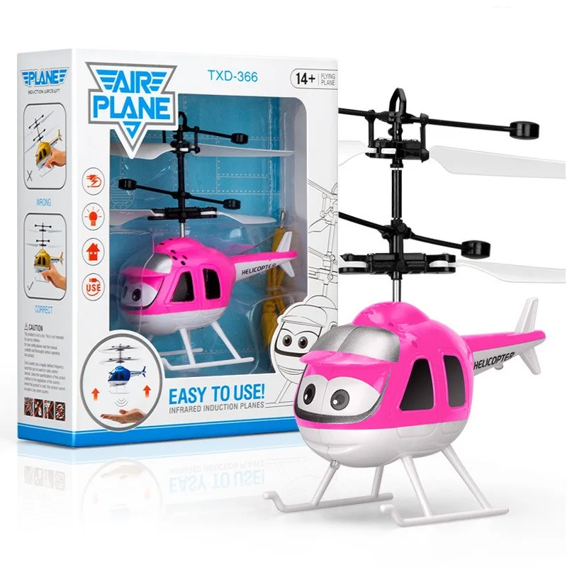 USB rechargeable small rc helicopter cheap induction flying toy with light