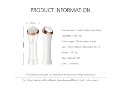Rechargeable Hot and Cold Beauty Instrument Skin Care Device Sonic vibration Electric Cool Warm massage device 1521