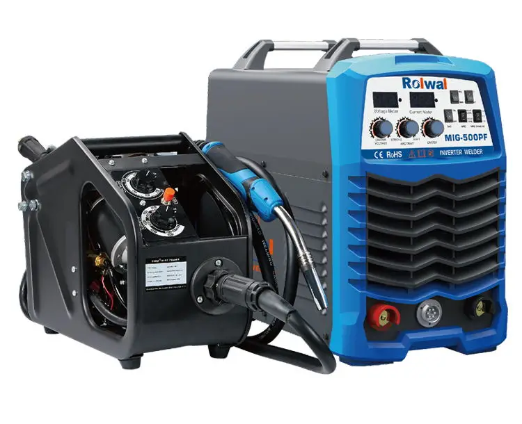 Rolwal MIG-500PF внешний 15kgs подачи проволоки IGBT модуль 500ampmig/MAG/MMA сварочный аппарат Co2 в защитных газах алюминиевый латунные пластины