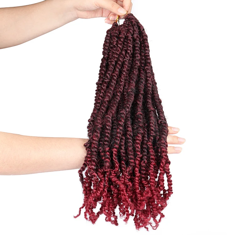 Passion Twist Hair 18inch Pre-Twisted Pre-Looped  Synthetic Crochet Hair Braids Braiding Hair Extension