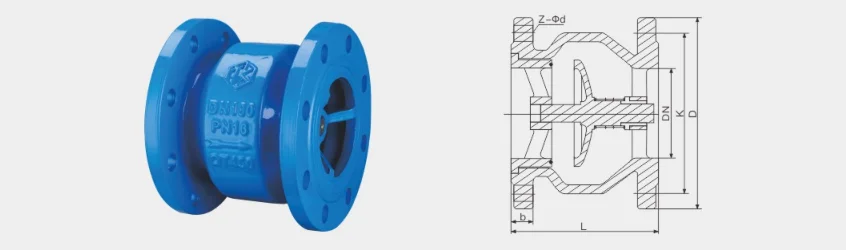Taike China manufactures ductile iron stainless steel energy saving muffler check valves