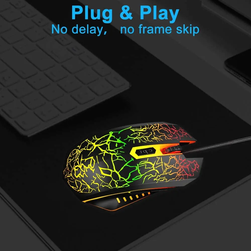 Shenzhen 7 Colors LED Lighted OEM 6D Cheap Gaming Mouse