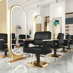 Barbershop chair Hair salon special beauty salon hair chair rotatable lifting stainless steel armchair Salon furniture