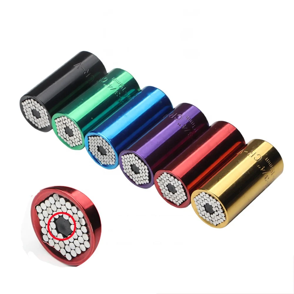 Universal Socket Adjustable 7-19mm Torque Ratchet Socket Wrench Set Spanner Multi-Function Hand Tool Set