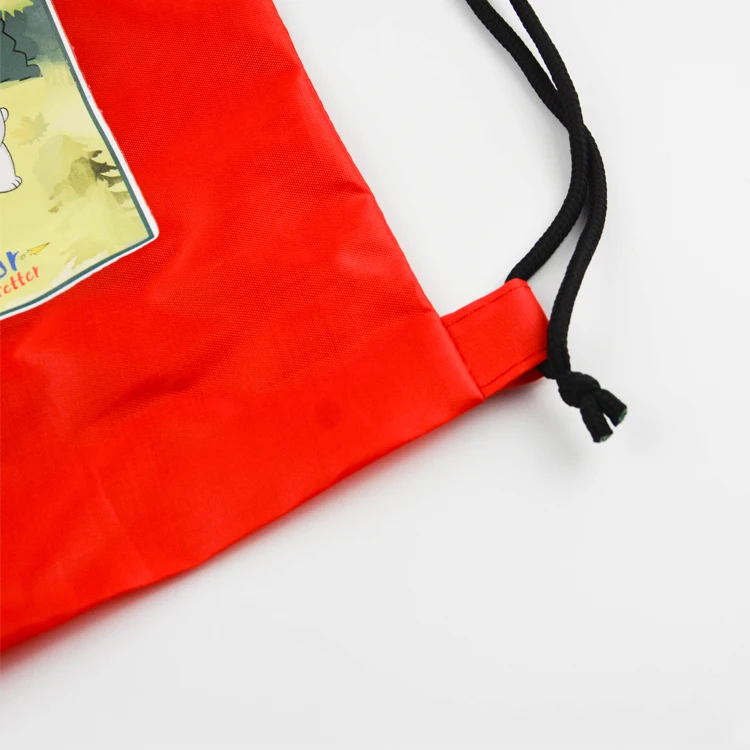 
Custom Print Promotion Gifts Bag Waterproof Drawstring Backpack Wholesale 210d Polyester Drawstring Bag with logo 